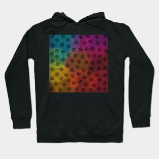 checkered color splash. Hoodie